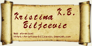 Kristina Biljčević vizit kartica